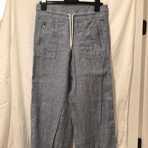 Sz 6 Athleta Linen Wide Leg Pants